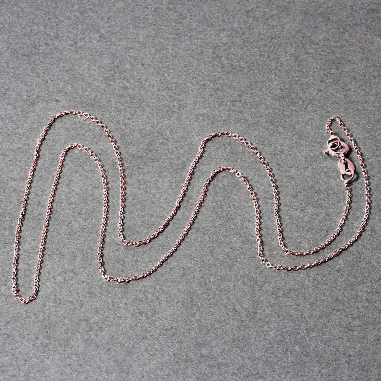 14k Pink Gold Diamond Cut Cable Link Chain (0.87 mm)