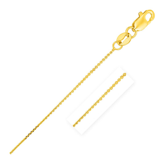 14k Yellow Gold Cable Link Chain (0.50 mm)