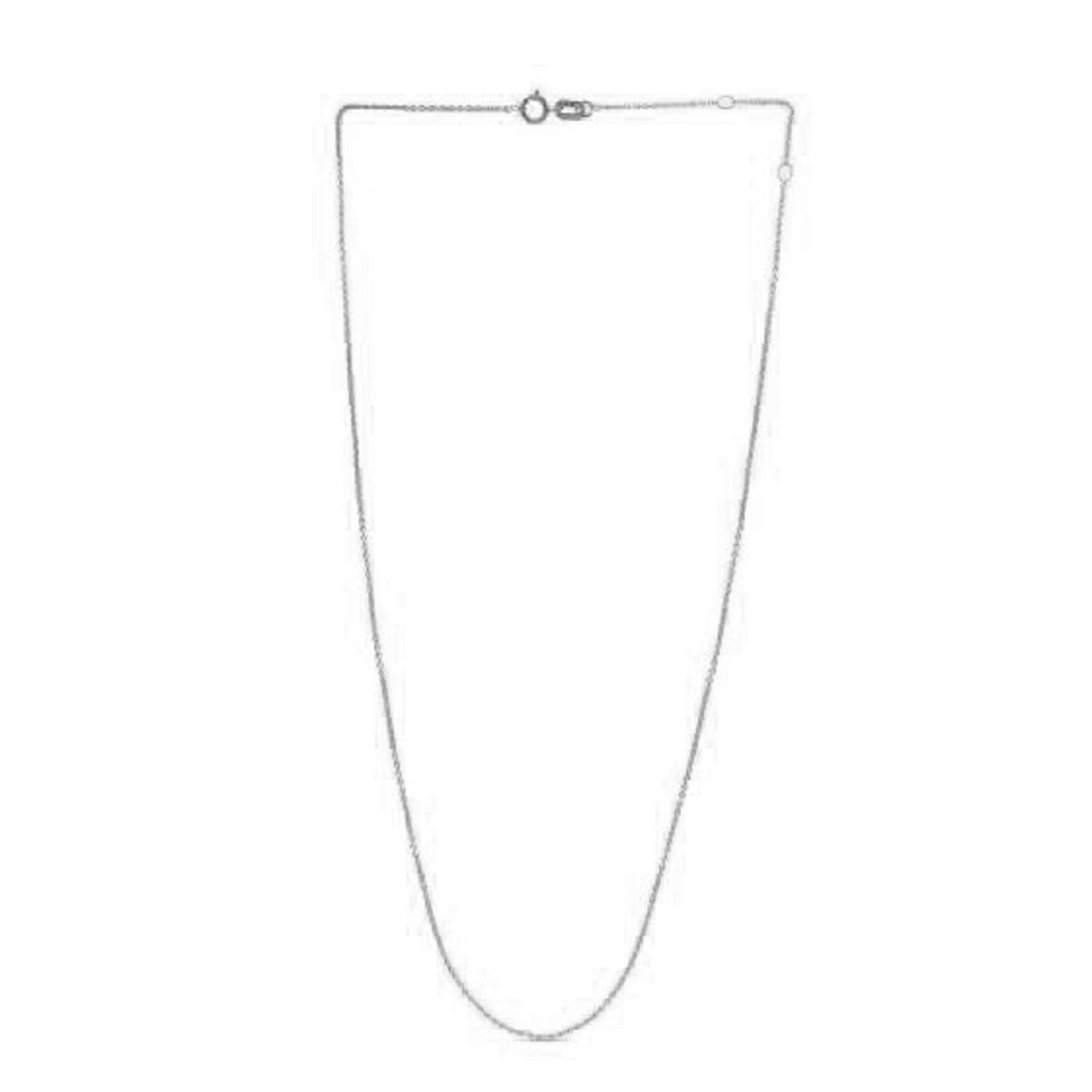 Adjustable Cable Chain in 14k White Gold (0.97 mm)