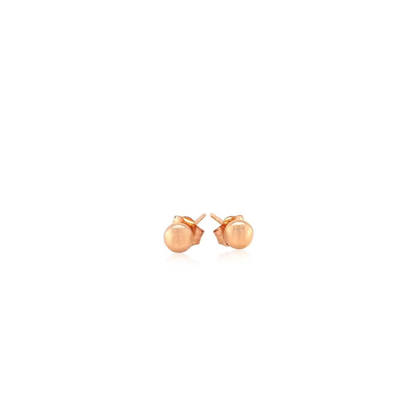 14k Rose Gold Ball Style Stud Earrings (4mm)