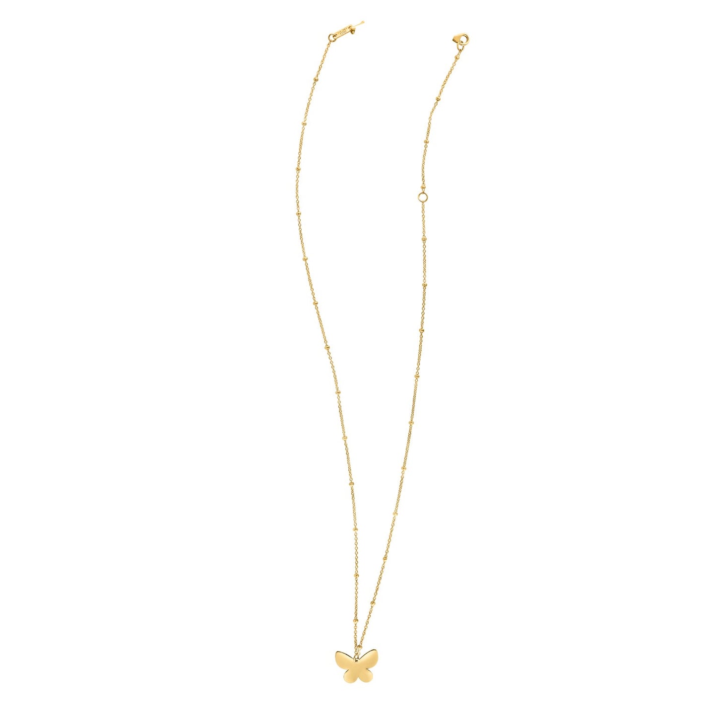 14k Yellow Gold Ppillon Butterfly Necklace